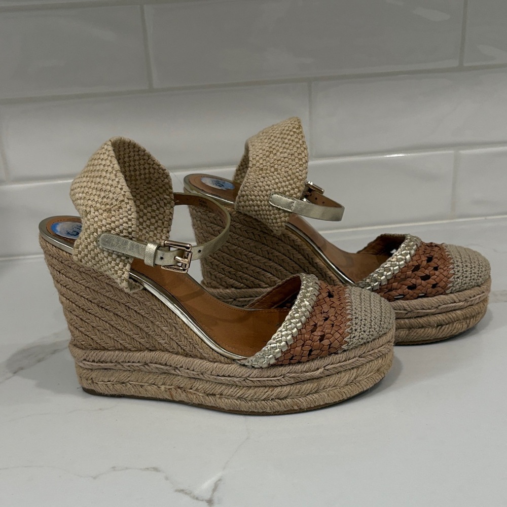 Coach Tan and Brown Wedges